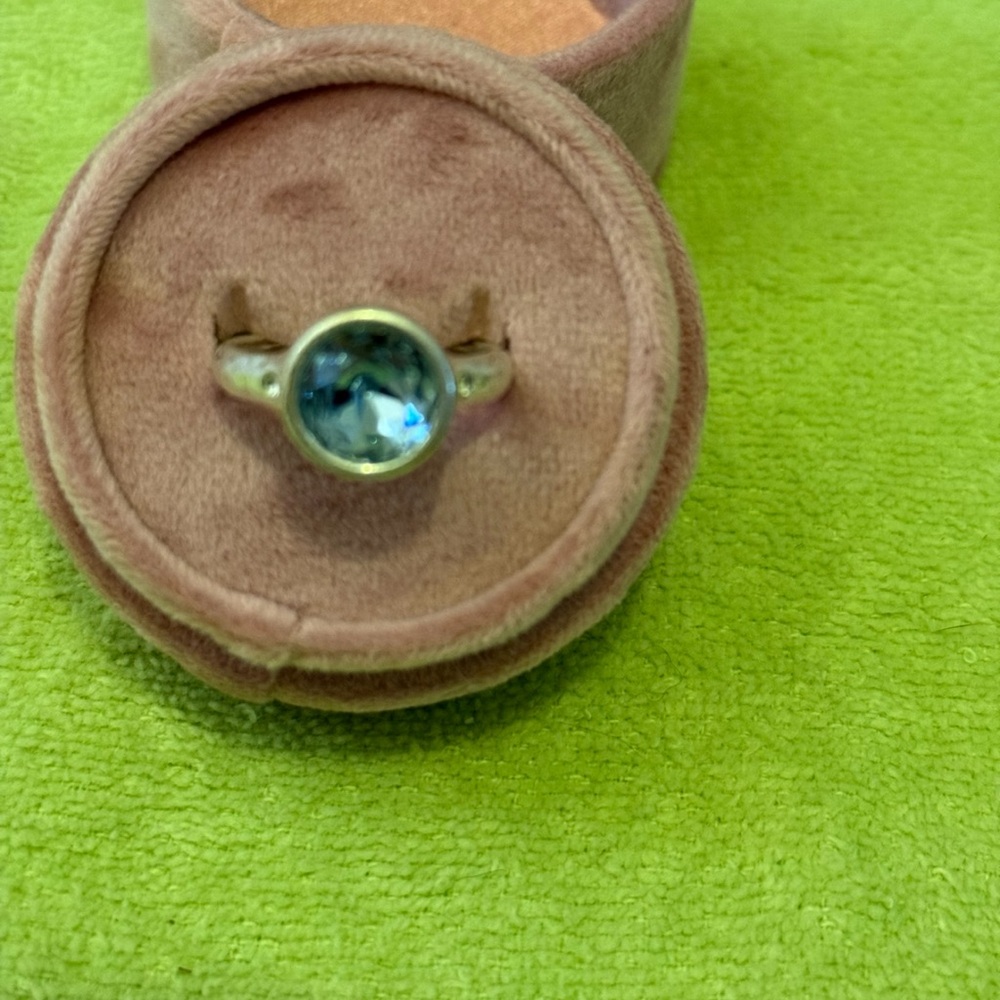Park Lane Pier Stunning Silver Ring with Blue Gemstone